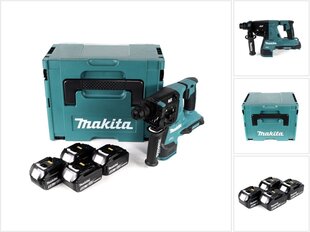 Аккумуляторный перфоратор Makita DHR 280 T4J, 36 В, с аккумулятором, без зарядного устройства цена и информация | Перфораторы | pigu.lt