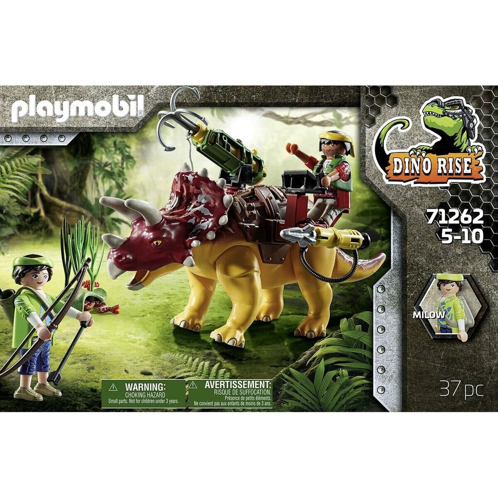 71262 Playmobil® Dino Rise Tricératops and soldiers, 37 d. цена | pigu.lt