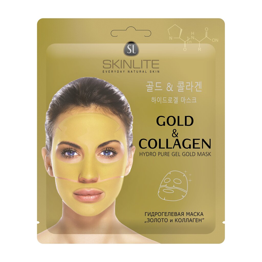 Hidrogelio veido kaukė Slinlite Gold & Collagen, 1 vnt цена и информация | Veido kaukės, paakių kaukės | pigu.lt