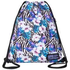 Maišelis sportinei aprangai CoolPack Solo Flower Zebra цена и информация | Школьные рюкзаки, спортивные сумки | pigu.lt