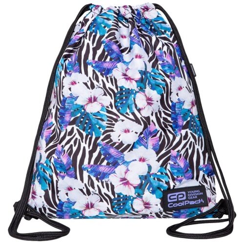 Maišelis sportinei aprangai CoolPack Solo Flower Zebra kaina ir informacija | Kuprinės mokyklai, sportiniai maišeliai | pigu.lt