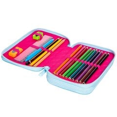 Forminis dviejų skyrių penalas su priedais CoolPack Jumper 2 Pink Scribble kaina ir informacija | Penalai | pigu.lt