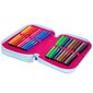 Forminis dviejų skyrių penalas su priedais CoolPack Jumper 2 Pink Scribble цена и информация | Penalai | pigu.lt