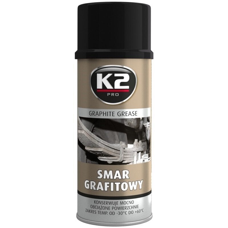 Tepalas grafitinis purškiamas K2 Graphite Grease, 400 ml kaina ir informacija | Autochemija | pigu.lt