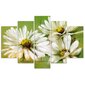 Penkių dalių reprodukcija Baltos gėlės цена и информация | Reprodukcijos, paveikslai | pigu.lt