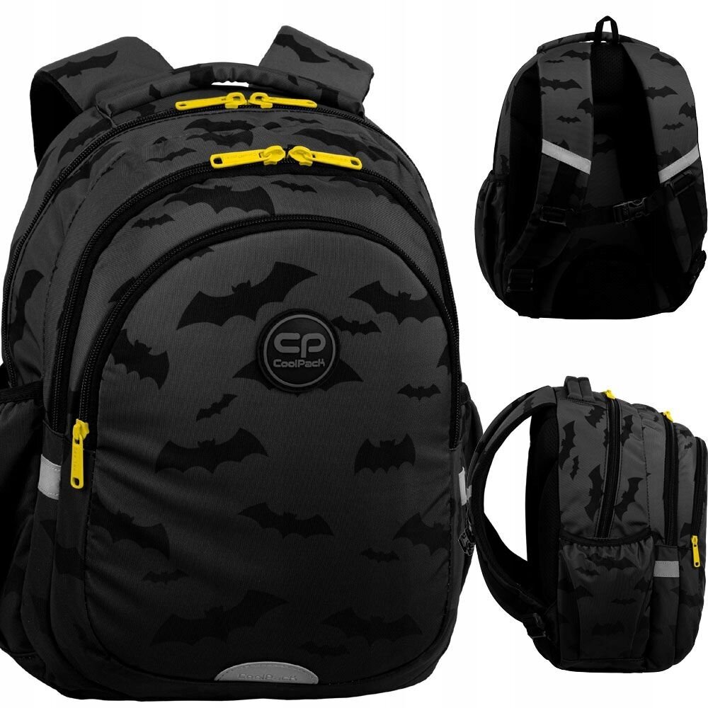 Mokyklinė kuprinė CoolPack Dark Knight, juoda цена и информация | Kuprinės mokyklai, sportiniai maišeliai | pigu.lt