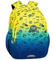 Mokyklinė kuprinė CoolPack Football, mėlyna/geltona цена и информация | Школьные рюкзаки, спортивные сумки | pigu.lt