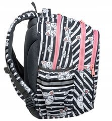 Mokyklinė kuprinė CoolPack Catnip, juoda/balta цена и информация | Школьные рюкзаки, спортивные сумки | pigu.lt