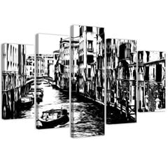 Penkių dalių reprodukcija Venecijos kanalas цена и информация | Репродукции, картины | pigu.lt