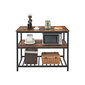 Virtuvės lentyna Vasagle, juoda/ruda kaina ir informacija | Virtuvinės spintelės | pigu.lt