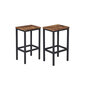 2-ių dalių baro kėdžių komplektas Songmics, rudas kaina ir informacija | Virtuvės ir valgomojo kėdės | pigu.lt