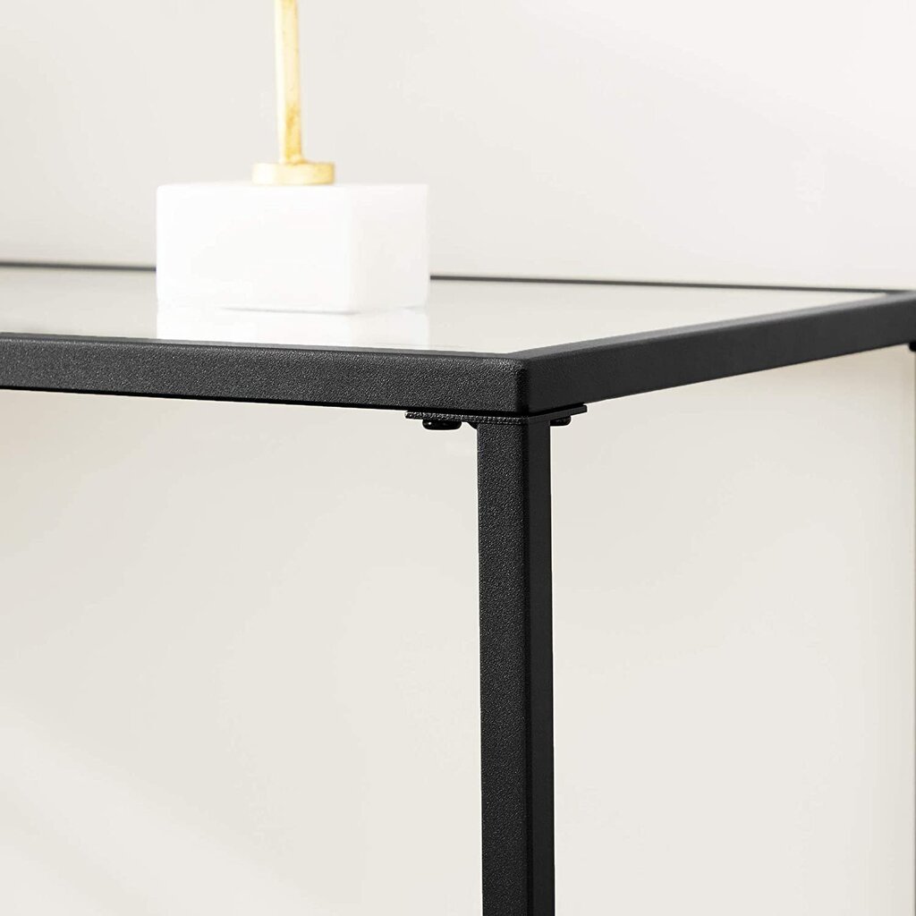 Konsolinis staliukas Vasagle, juodas kaina ir informacija | Stalai-konsolės | pigu.lt