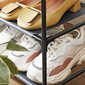 2-ių dalių batų lentynų komplektas Vasagle, pilkas kaina ir informacija | Batų spintelės, lentynos ir suolai | pigu.lt