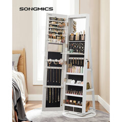 Шкаф для украшений Songmics белый цена и информация | Детали интерьера | pigu.lt