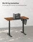 Reguliuojamas staliukas Vasagle juoda, ruda kaina ir informacija | Kompiuteriniai, rašomieji stalai | pigu.lt