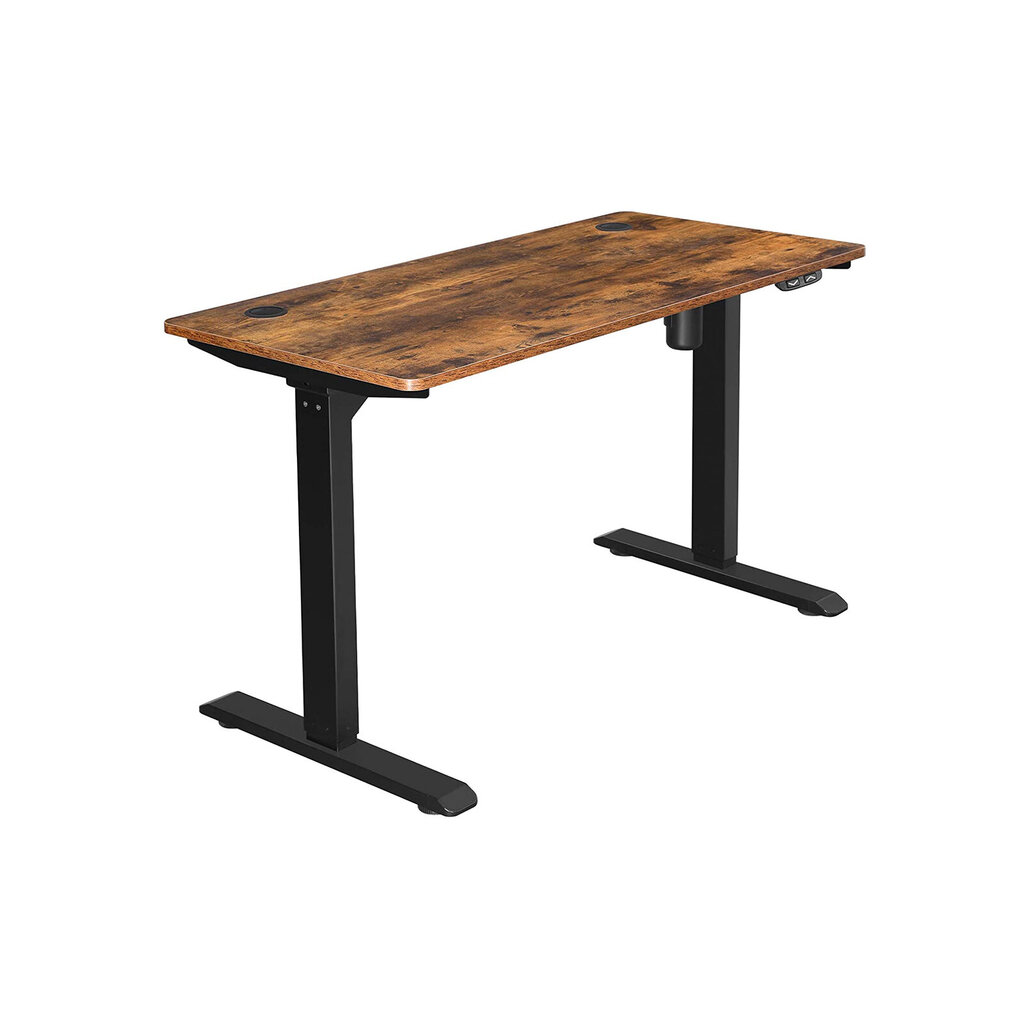 Reguliuojamas staliukas Vasagle, juoda/ruda kaina ir informacija | Kompiuteriniai, rašomieji stalai | pigu.lt