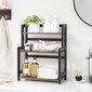 Virtuvės konsolinė lentyna Vasagle, juoda/ruda kaina ir informacija | Virtuvės baldų priedai | pigu.lt