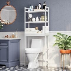 Полка для ванной Vasagle белый цена и информация | Шкафчики для ванной | pigu.lt