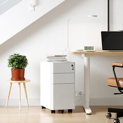 Офисный шкаф Vasagle белый цена и информация | Компьютерные, письменные столы | pigu.lt