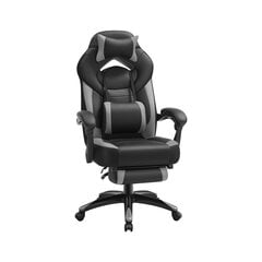 Žaidimų kėdė Songmics, juoda/pilka kaina ir informacija | Biuro kėdės | pigu.lt