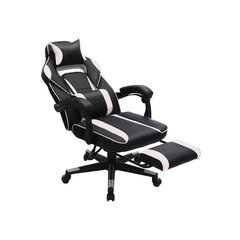 Игровое кресло Songmics черный, белый цена и информация | Офисные кресла | pigu.lt