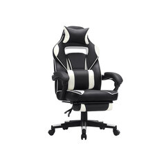 Игровое кресло Songmics черный, белый цена и информация | Офисные кресла | pigu.lt
