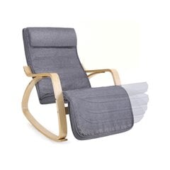 Кресло-качалка Songmics серое цена и информация | Кресла в гостиную | pigu.lt