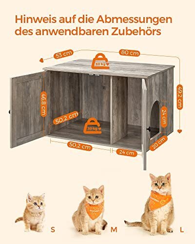 Kačių kraiko dėžutė Feandrea, ruda kaina ir informacija | Kačių tualetai | pigu.lt