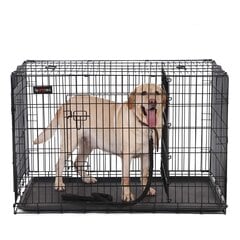Клетка для собаки Feandrea черная цена и информация | Переноски, сумки | pigu.lt