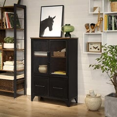 Кухонный шкаф Vasagle черный, коричневый цена и информация | Кухонные шкафчики | pigu.lt