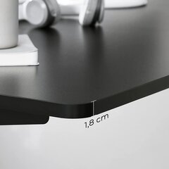 Столешница для электрического стола Vasagle черная цена и информация | Компьютерные, письменные столы | pigu.lt