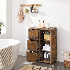 Шкаф для ванной Vasagle коричневый цена и информация | Шкафчики для ванной | pigu.lt