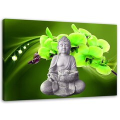 Reprodukcija Buda su žalia orchidėja kaina ir informacija | Reprodukcijos, paveikslai | pigu.lt