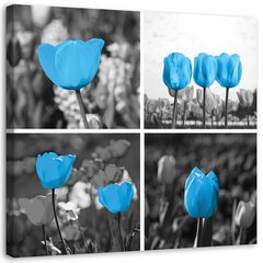 Paveikslas Mėlynų tulpių rinkinys цена и информация | Репродукции, картины | pigu.lt