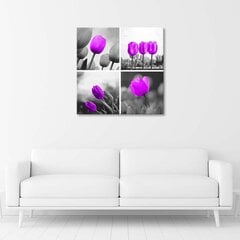 Reprodukcija Purpurinių tulpių rinkinys kaina ir informacija | Reprodukcijos, paveikslai | pigu.lt