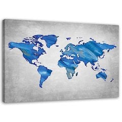 Paveikslas Karinio jūrų laivyno mėlynasis pasaulio žemėlapis kaina ir informacija | Reprodukcijos, paveikslai | pigu.lt