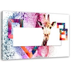 Reprodukcija Žirafa baltame fone kaina ir informacija | Reprodukcijos, paveikslai | pigu.lt