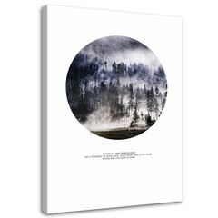 Холст принцип, лес в тумане 59,99 цена и информация | Репродукции, картины | pigu.lt
