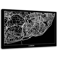 Paveikslas Lisabona - miesto planas kaina ir informacija | Reprodukcijos, paveikslai | pigu.lt