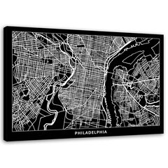 Paveikslas Filadelfija - miesto planas kaina ir informacija | Reprodukcijos, paveikslai | pigu.lt