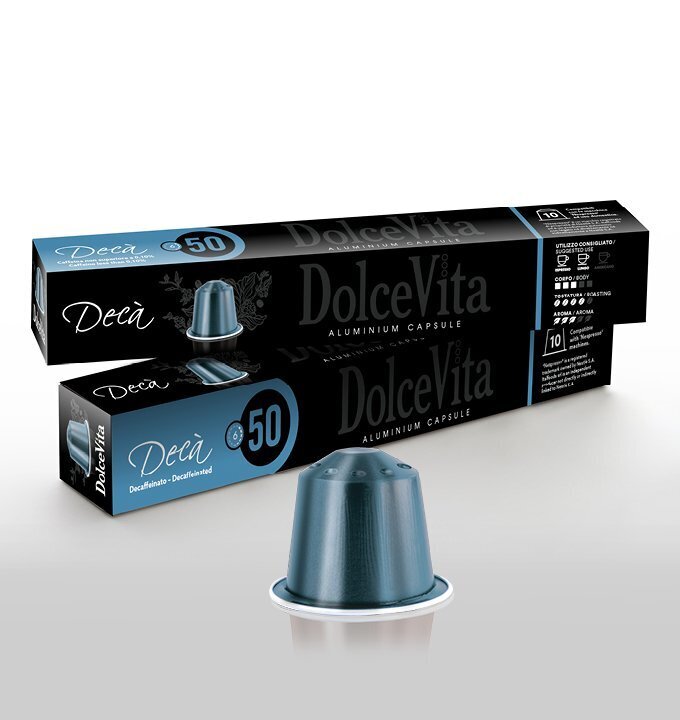 Dolce Vita kavos kapsulės Decaffeinato, 10 vnt. kaina ir informacija | Kava, kakava | pigu.lt