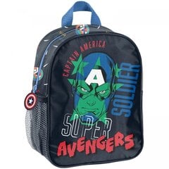 Ikimokyklinuko kuprinė Paso Avengers Cpt America AV22CN-303, 28x22x10 cm цена и информация | Школьные рюкзаки, спортивные сумки | pigu.lt