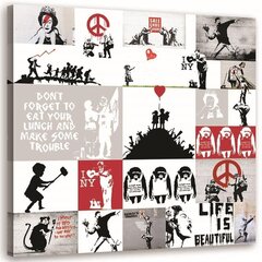 Reprodukcija, Murral Banksy - gatvės meno kūrinių kolekcija цена и информация | Репродукции, картины | pigu.lt