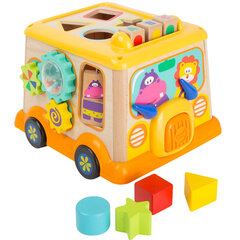 Medinis mokyklinis autobusas Small Foot lavinamasis žaislas kaina ir informacija | Žaislai kūdikiams | pigu.lt