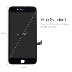 LCD Display NCC for Iphone 8 Plus Black Select цена и информация | Запчасти для телефонов и инструменты для их ремонта | pigu.lt