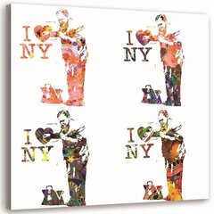 Paveikslas Freskos bankai ir Love New York 1 dalies koliažas kaina ir informacija | Reprodukcijos, paveikslai | pigu.lt