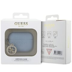 Guess GUAP23DSLGHDB AirPods Pro 2 cover niebieski|blue 3D Rubber 4G Diamond Charm цена и информация | Аксессуары для наушников | pigu.lt