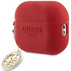 Guess GUAP23DSLGHDF AirPods Pro 2 cover czerwony|fuschia 3D Rubber 4G Diamond Charm цена и информация | Аксессуары для наушников | pigu.lt