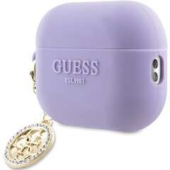 Guess GUAP23DSLGHDU AirPods Pro 2 cover purpurowy|purple 3D Rubber 4G Diamond Charm цена и информация | Аксессуары для наушников | pigu.lt