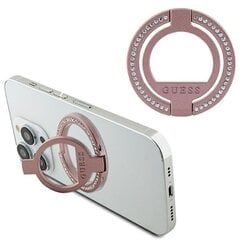 Guess MagSafe Ring stand GUMRSALDGP różowy|pink Rhinestone цена и информация | Держатели для телефонов | pigu.lt